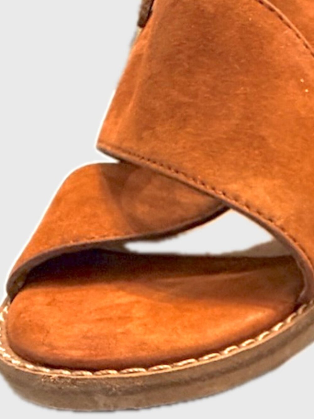 Madewell "Ruthie" Women's Crisscross Sandal in Nubuck Leather Suede-Size 6 - Picture 5 of 12